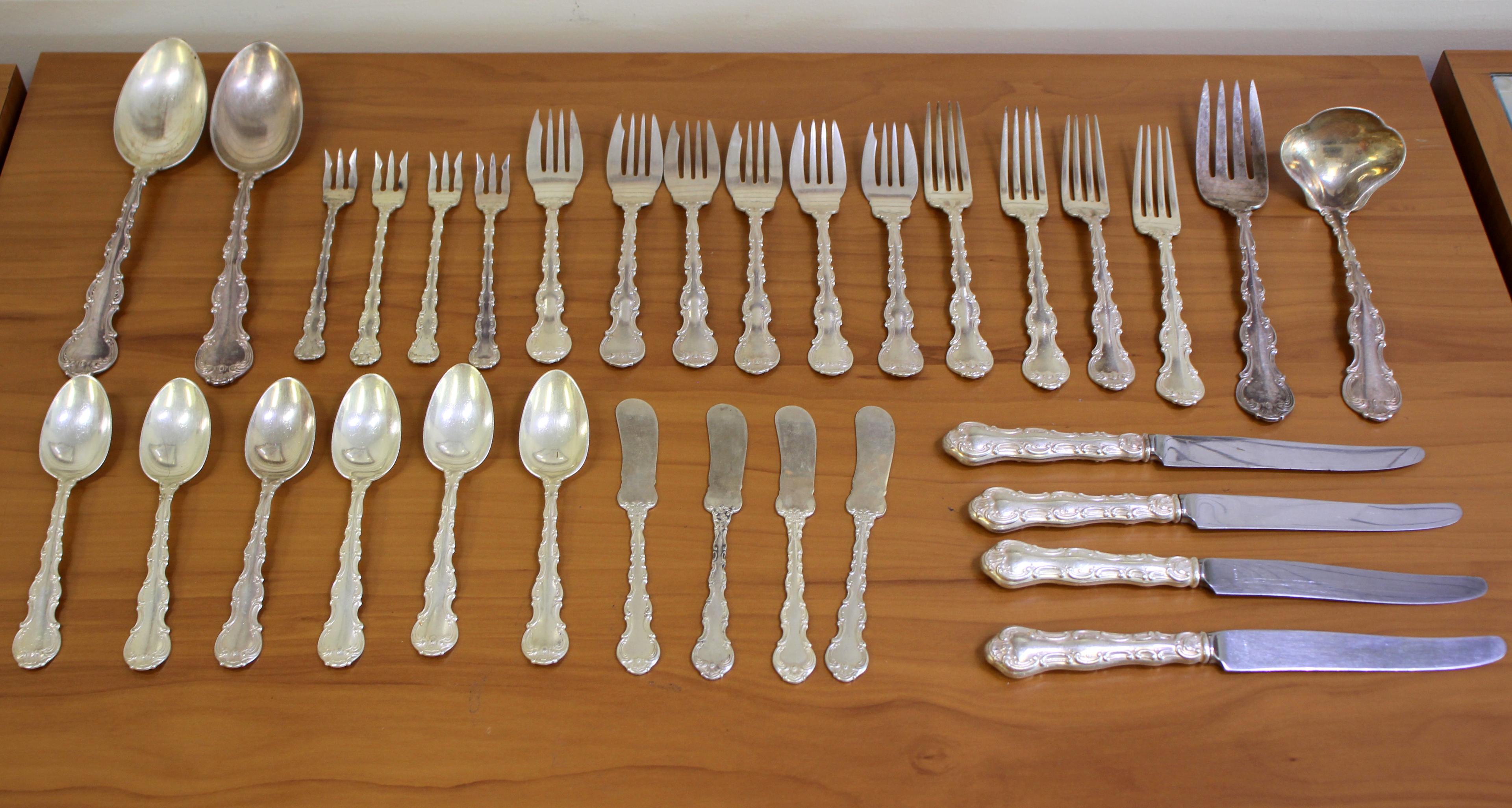 Gorham Strasburg Sterling Silver Flatware Set Of 32 Pieces