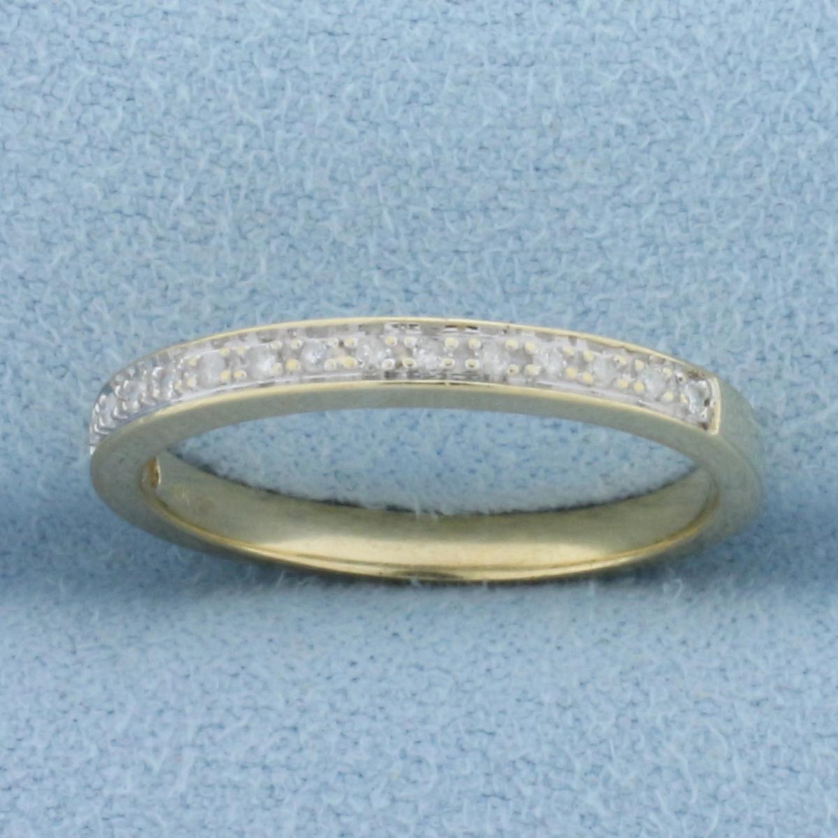 Diamond Band Ring In 10k Yellow Gold