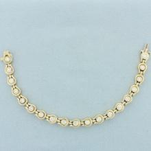 3ct Diamond Bezel Set Tennis Line Bracelet In 14k Yellow Gold