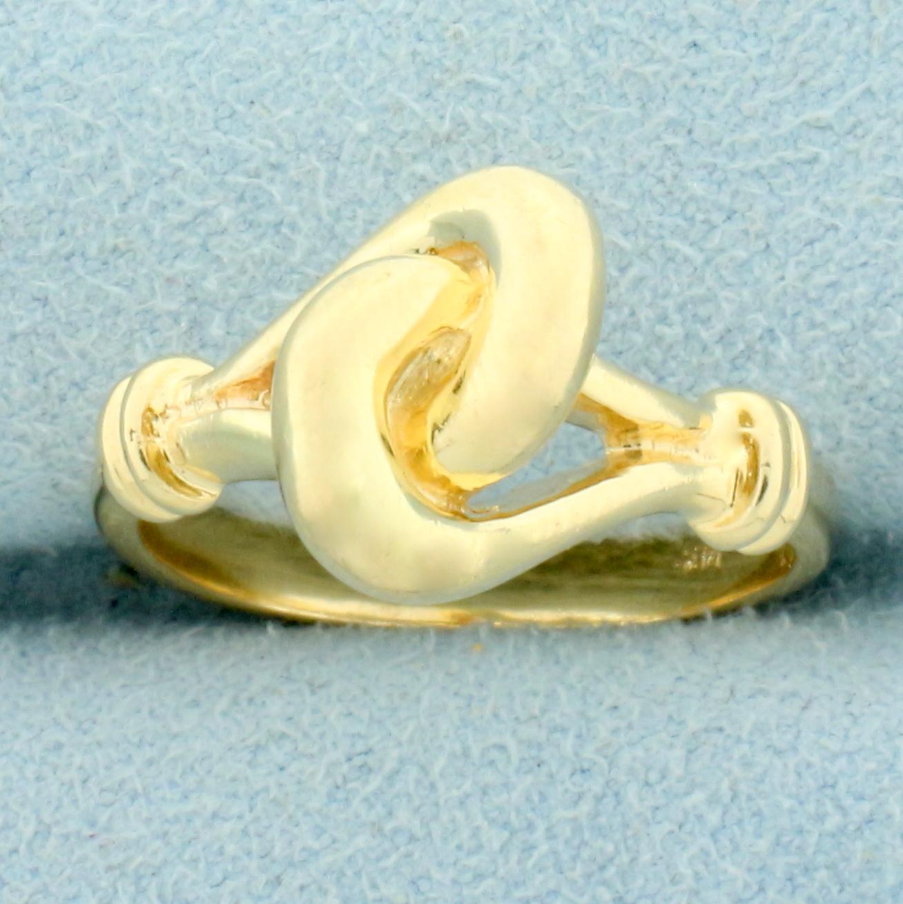 Knot Design Ring In 14k Yellow Gold