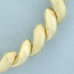 Italian San Marco Link Bracelet In 14k Yellow Gold