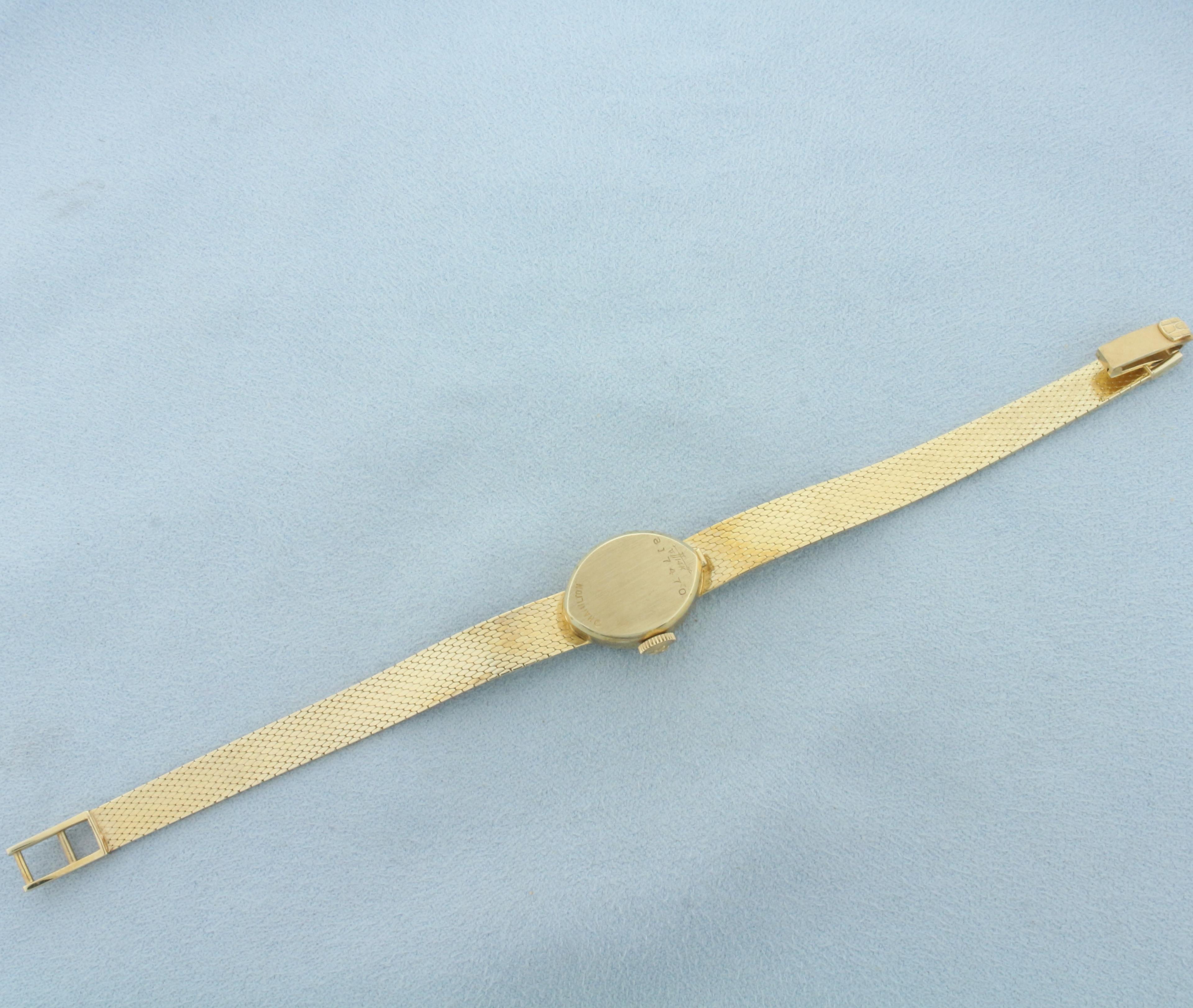 Ladies Vintage Hamilton Manual Wind Watch In Solid 14k Yellow Gold