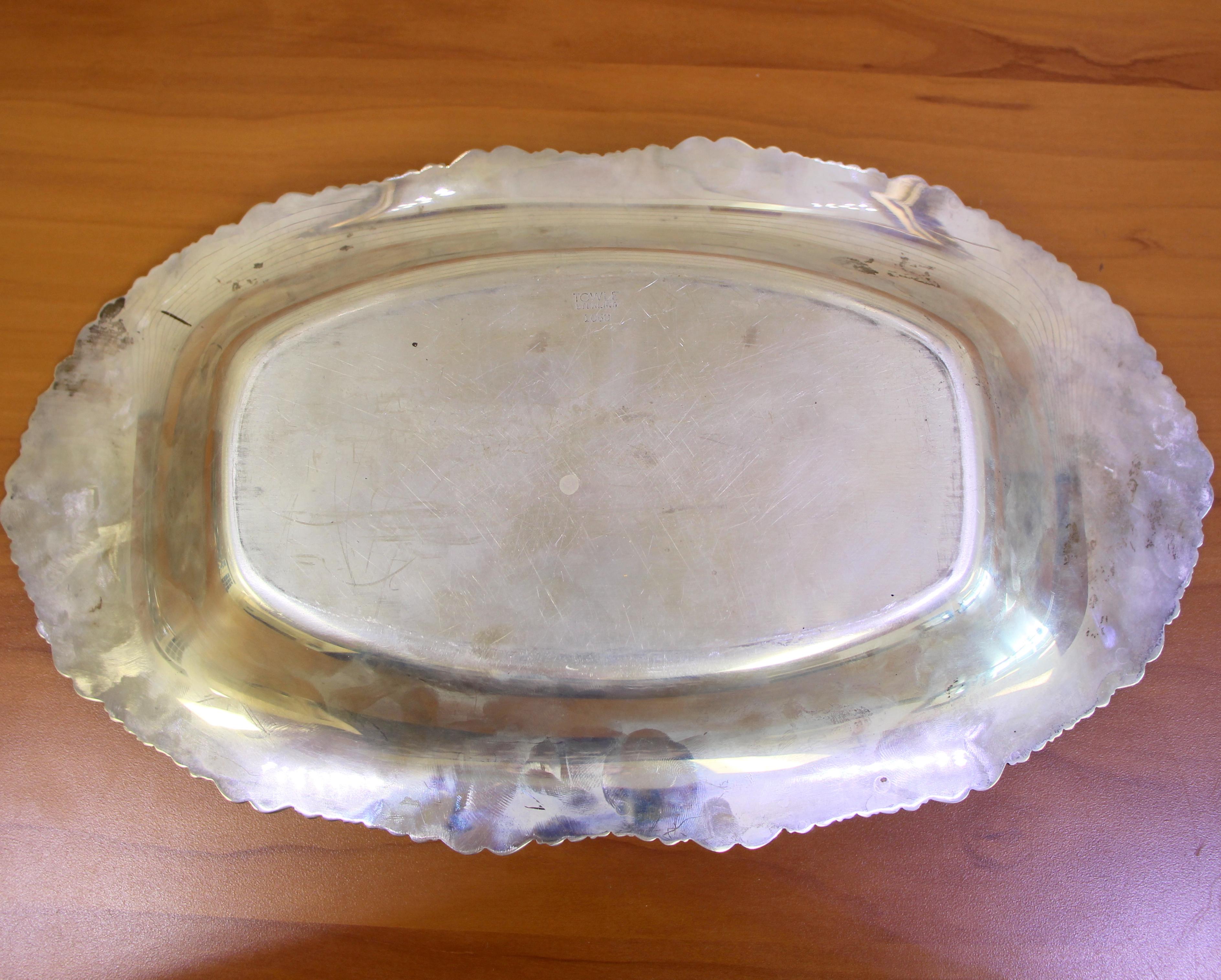 Towle Sterling Silver Serving Tray Model 1058 In .925 Sterling Silver