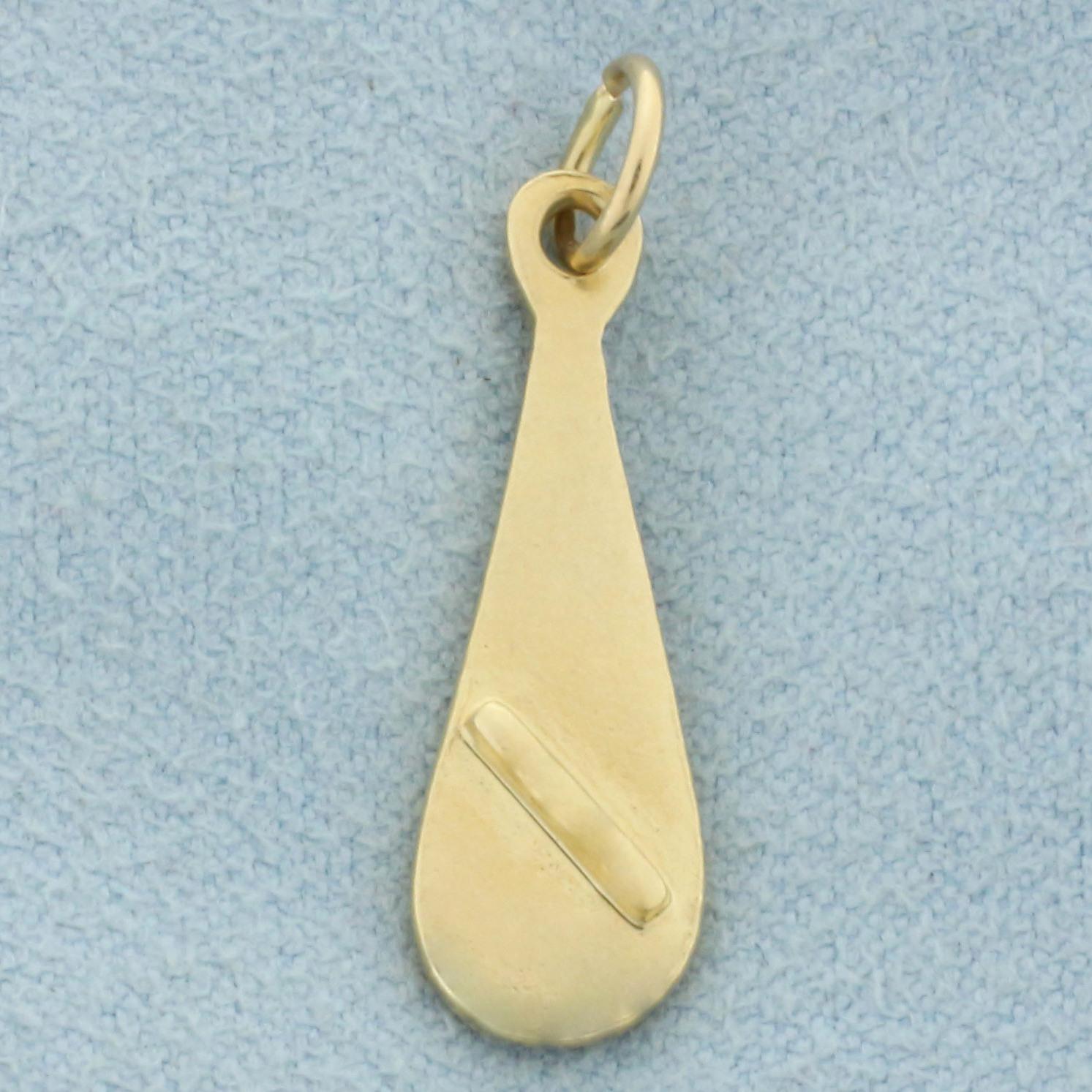 Teardrop Charm Or Pendant In 14k Yellow Gold