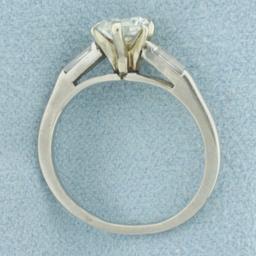 Pear Cut Diamond Engagement Ring In 14k White Gold