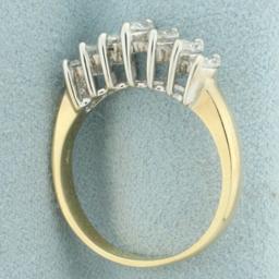 Marquise Diamond Wedding Or Anniversary Ring In 14k Yellow Gold