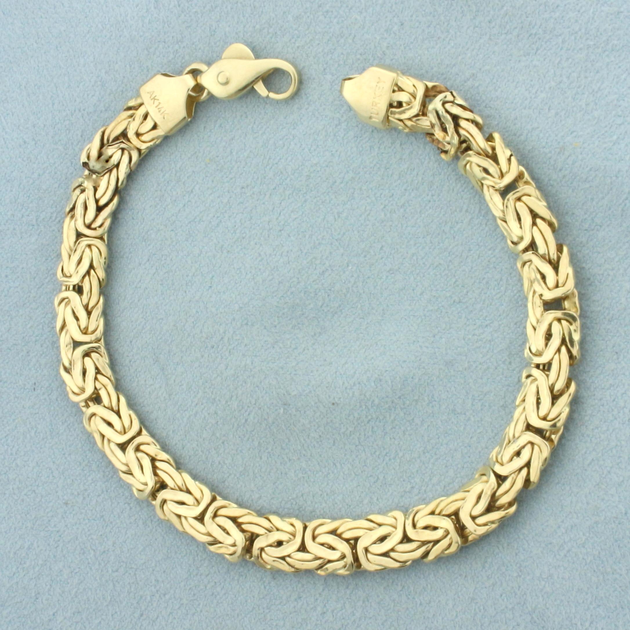 Byzantine Link Bracelet In 14k Yellow Gold