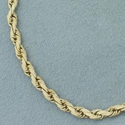 Flat Rope Link Bracelet In 14k Yellow Gold