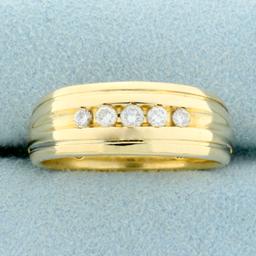 Diamond Wedding Or Anniversary Ring In 14k Yellow Gold