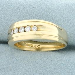 Diamond Wedding Or Anniversary Ring In 14k Yellow Gold