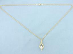 1ct Solitaire Diamond Necklace In 14k Yellow Gold