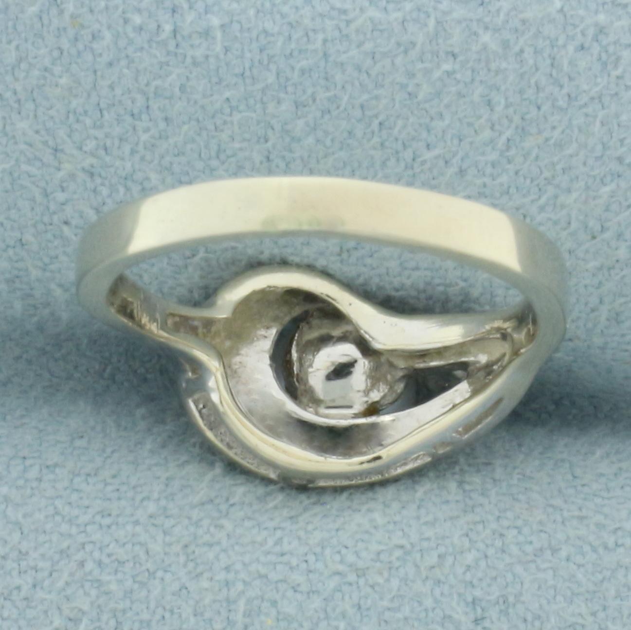 Pearl Ring In 10k White Gold