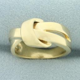 Ribbon Design Ring In 14k Yellow Gold