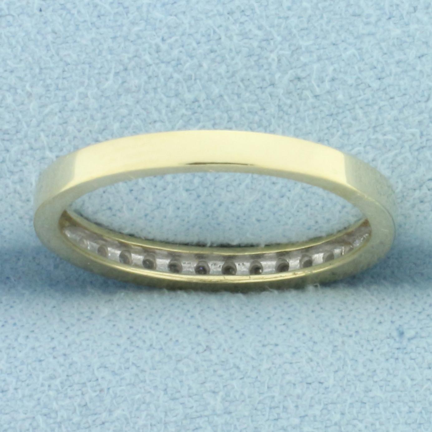 Diamond Band Ring In 10k Yellow Gold