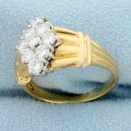 Vintage 1ct Tw Diamond Wedding Ring In 14k Yellow Gold