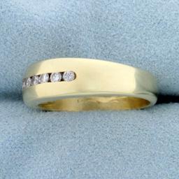 1/4ct Tw Diamond Wedding Or Anniversary Band Ring In 14k Yellow Gold