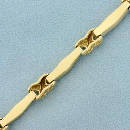 Opal Line Bracelet In 14k Yellow Gold