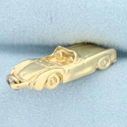Vintage Convertible Car Pendant In 14k Yellow Gold