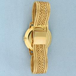 Mens Vintage Super Roamer Incabloc Watch In Solid 18k Gold Case And Band