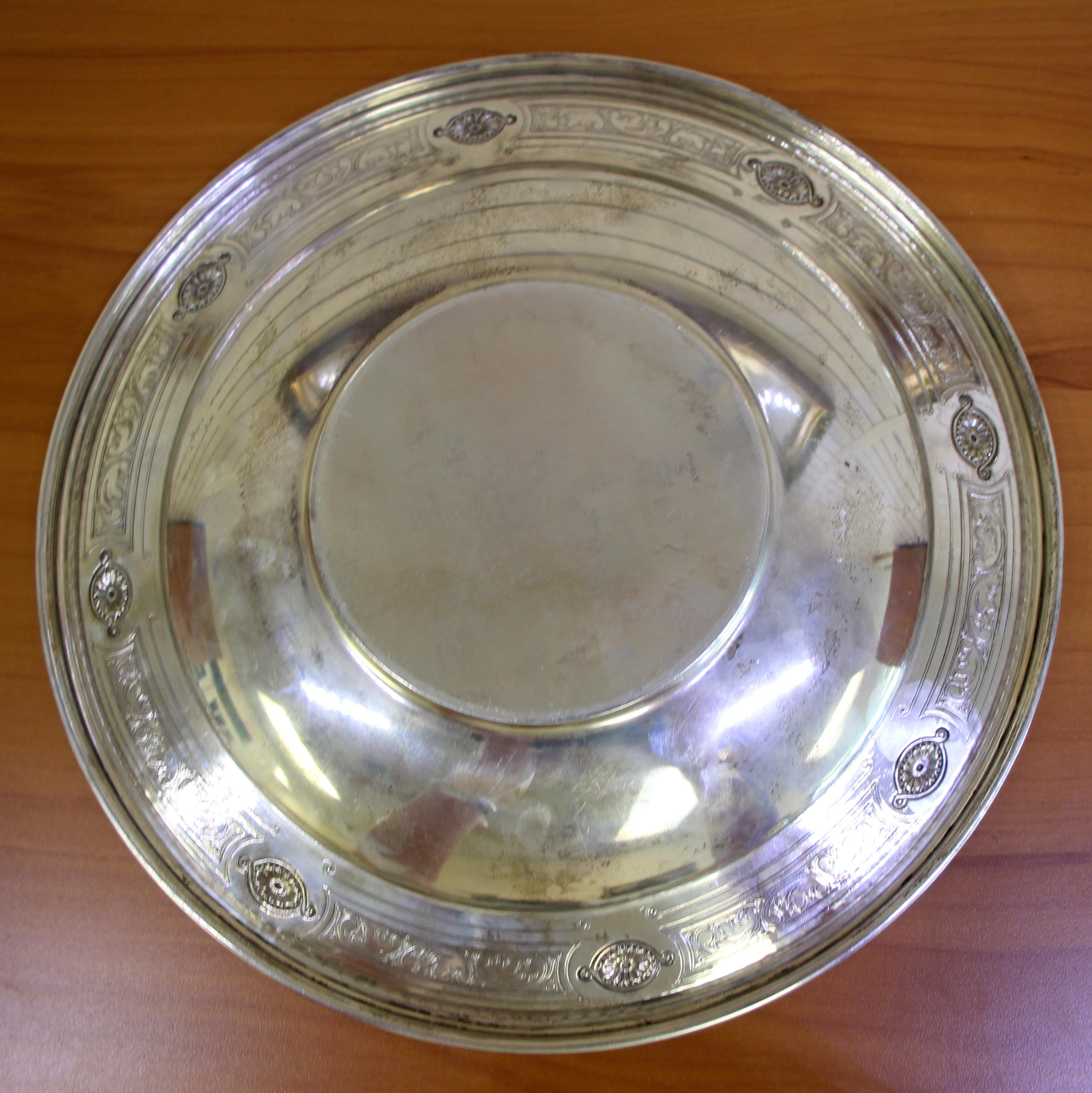Antique Gorham Durgin Plate In .925 Sterling Silver