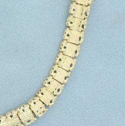 Diamond Cut Link Bracelet In 14k Yellow Gold