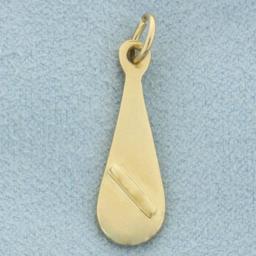 Teardrop Charm Or Pendant In 14k Yellow Gold