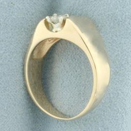 Two Stone Diamond Ring In 14k Yellow Gold