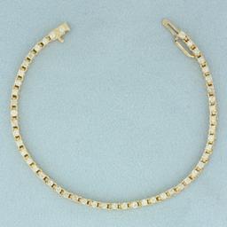 2ct Diamond Tennis Line Bracelet In 14k Yellow Gold