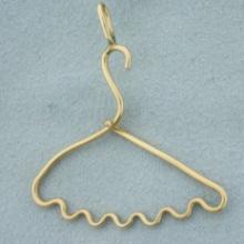 Hanger Design Pendant In 14k Yellow Gold