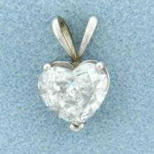 Diamond Heart Pendant In 14k White Gold