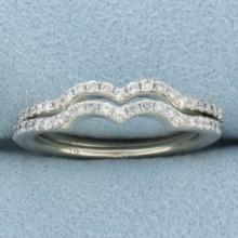 Two Diamond Stacking Rings In 14k White Gold