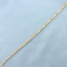 Baguette Diamond Bracelet In 14k Yellow Gold