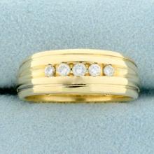 Diamond Wedding Or Anniversary Ring In 14k Yellow Gold