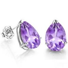 7x5mm Pear Cut Amethyst 1.85ctw Stud Earrings In Sterling Silver