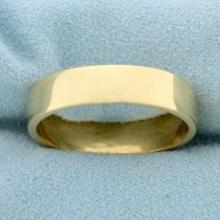 Mens Wedding Band Ring In 14k Yellow Gold