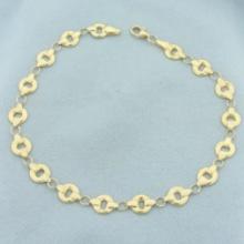 O Link Anklet In 14k Yellow Gold