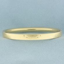 Diamond Cut Bangle Bracelet In 14k Yellow Gold