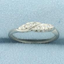 Vintage Diamond Band Ring In 14k White Gold