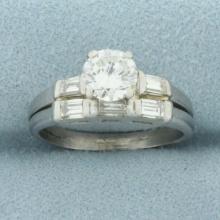 Diamond Engagement And Wedding Ring Set In Platinum