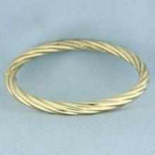 Italian Twist Bangle Bracelet In 14k Yellow Gold