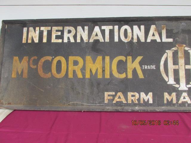 International Harvester McCormick Farm Machine Sign