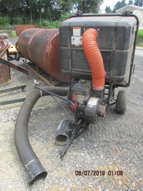 Easy Rake trailer type Leaf Vac/blower with 8 HP Briggs Industrial plus engine, in good shape