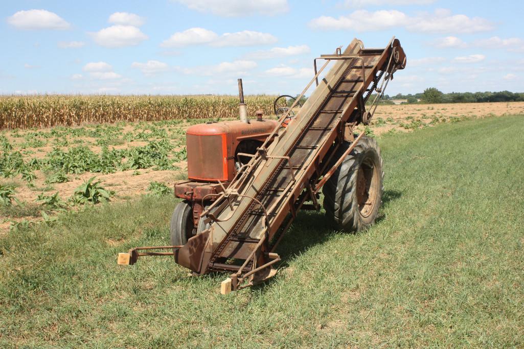 AC WD-45 with side mounted AC bale loader,