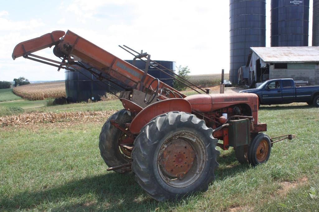 AC WD-45 with side mounted AC bale loader,