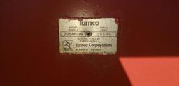 Turnco gravity bin w/ running gears