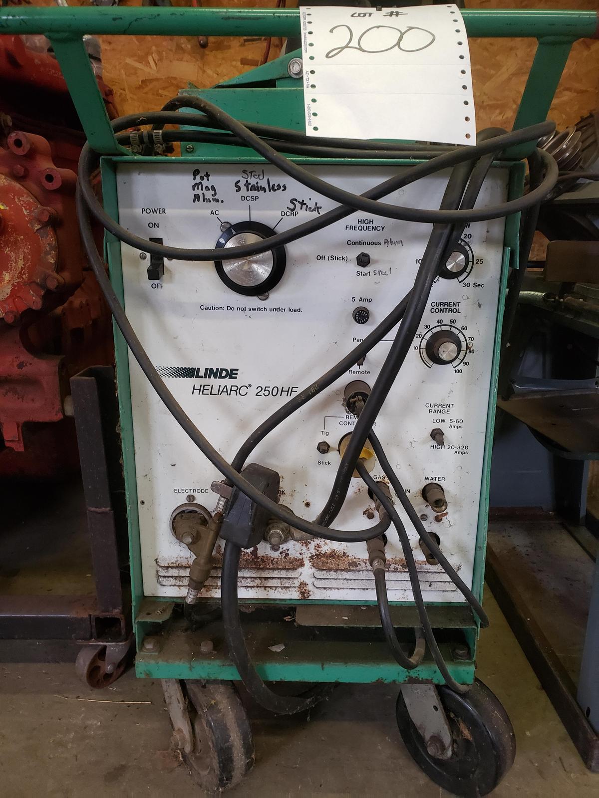 Linde 200 amp TIG welder