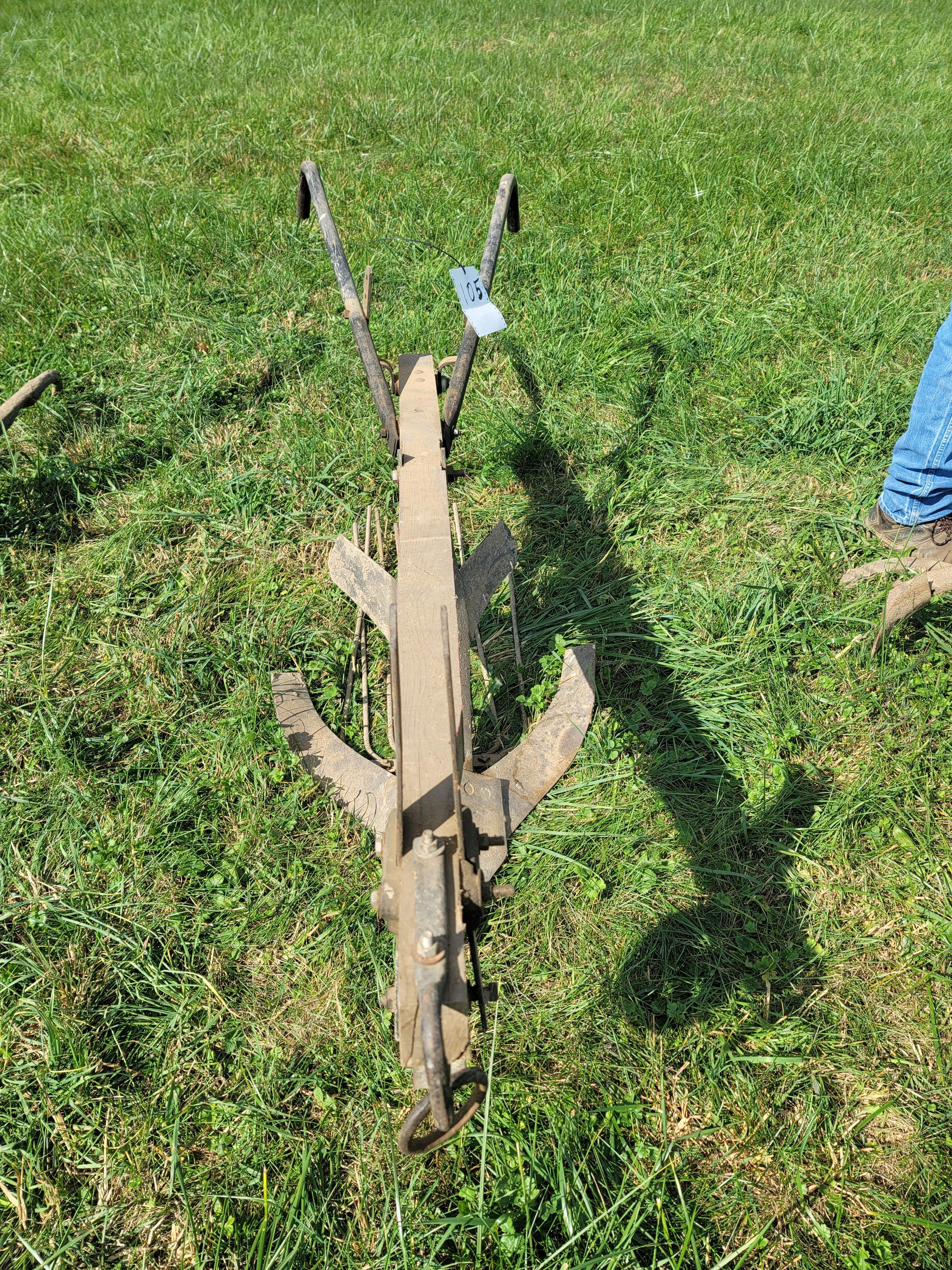 Horse drawn potato plow