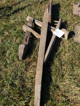 Old wooden plow