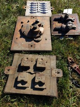 Lot of 4 Frick wooden foundry molds