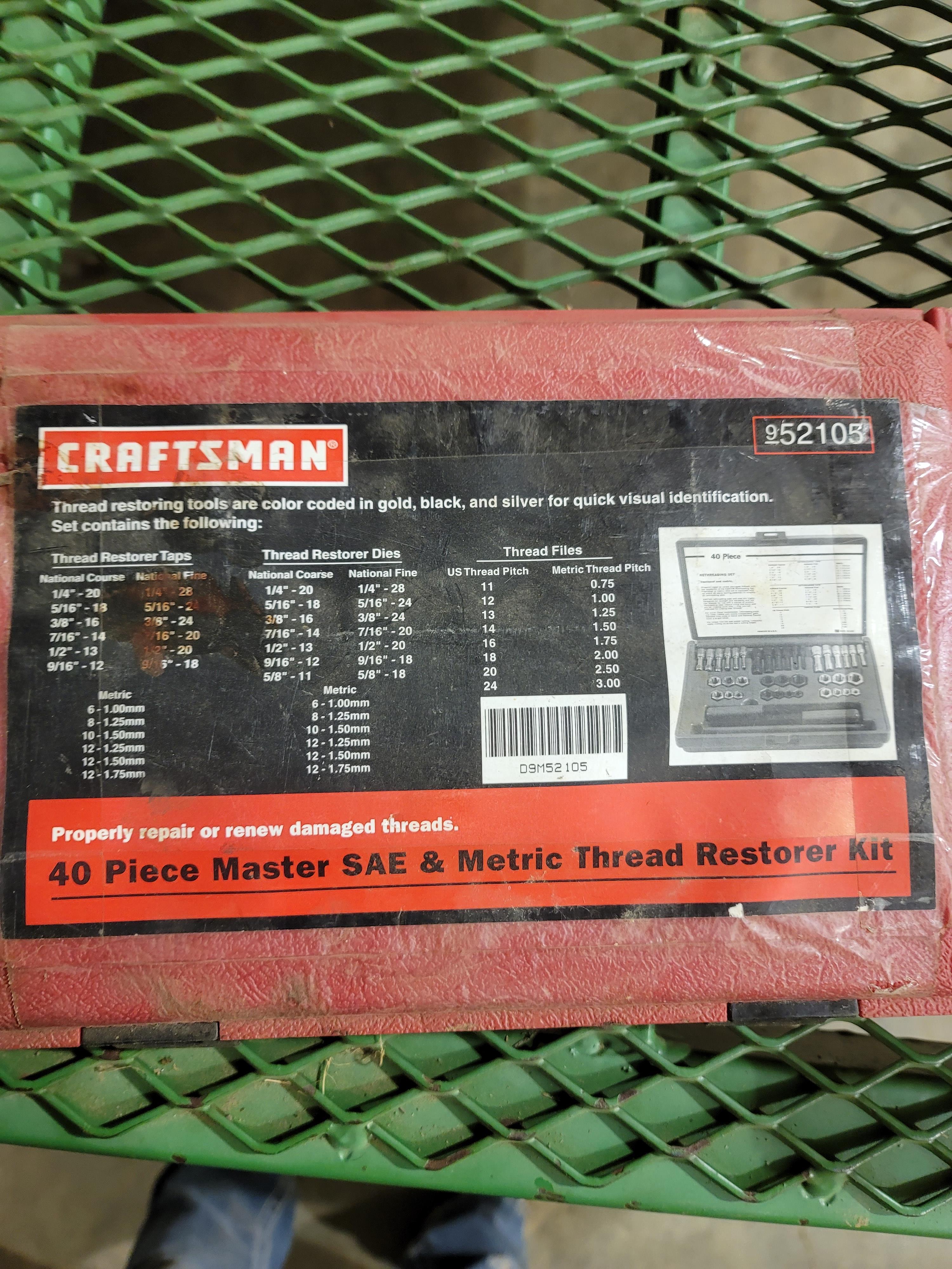Craftsman 40pc master SAE & Metric thread